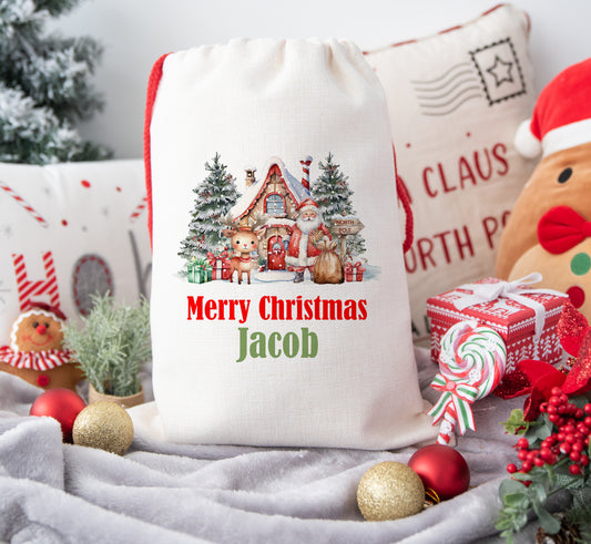 Personalised Christmas Santa Sack For Children