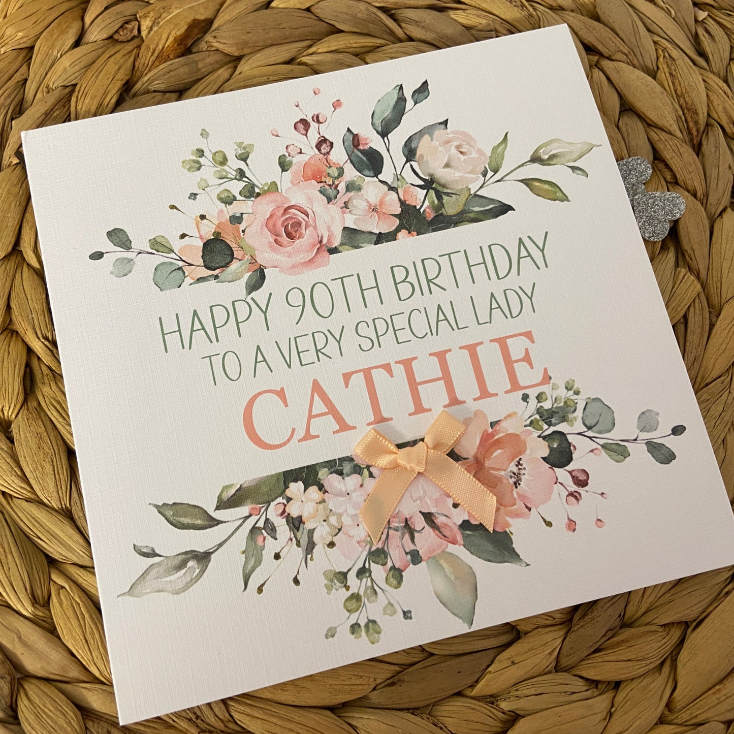 Personalised Birthday Card Floral Spray