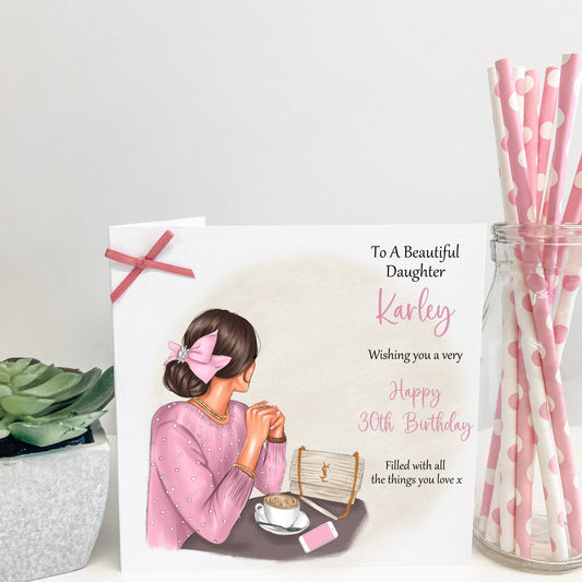 Personalised Female Girl Birthday Card