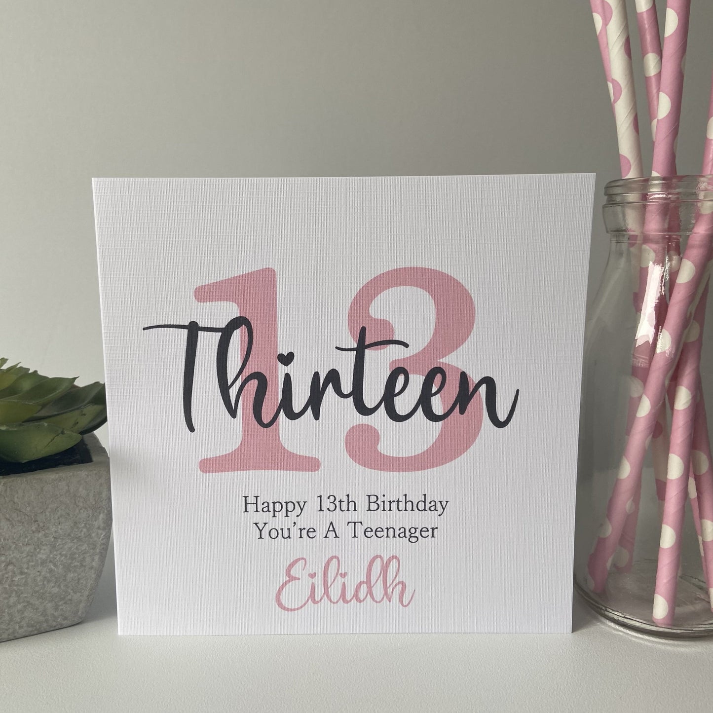 Personalised Teenager 13th Girls Birthday Card