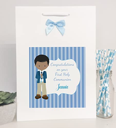 Personalised First Holy Communion Gift Bag Boy Blue
