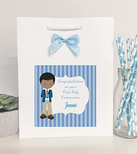 Personalised First Holy Communion Gift Bag Boy Blue