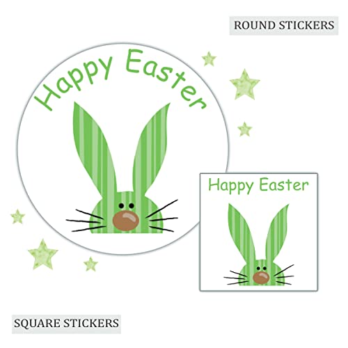 Personalised Matt Easter Bunny Stickers for Crafts
