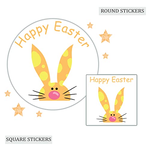 Personalised Matt Easter Bunny Stickers for Crafts