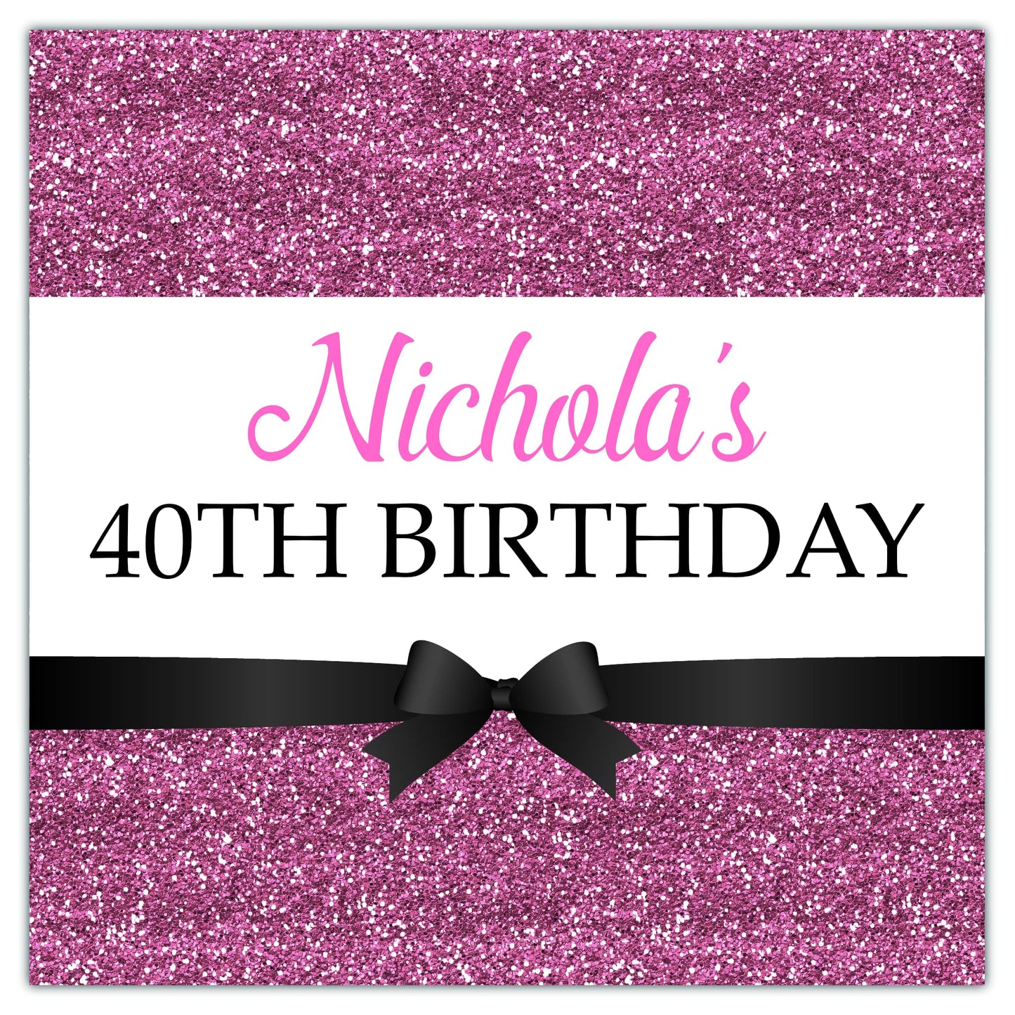 Personalised Birthday Party Stickers for Favours Party Bags Printed Glitter Effect