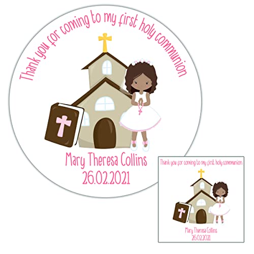 Personalised Communion Stickers For Girls