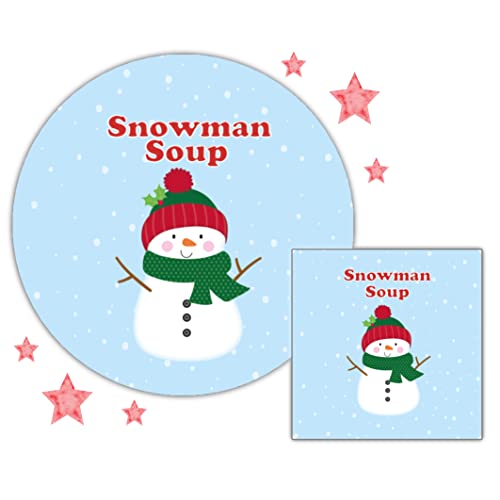 Christmas Stickers for Hot Chocolate Cone Gift Crafts Favours