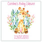Personalised Baby Shower Party Stickers for Favours Party Bags Giraffe Pink Girl