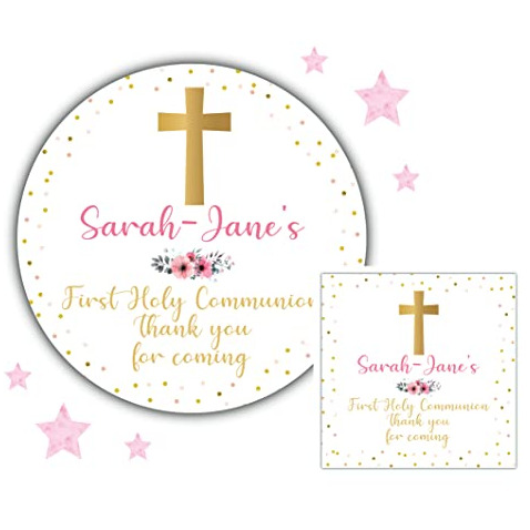 Personalised First Holy Communion Party Stickers 