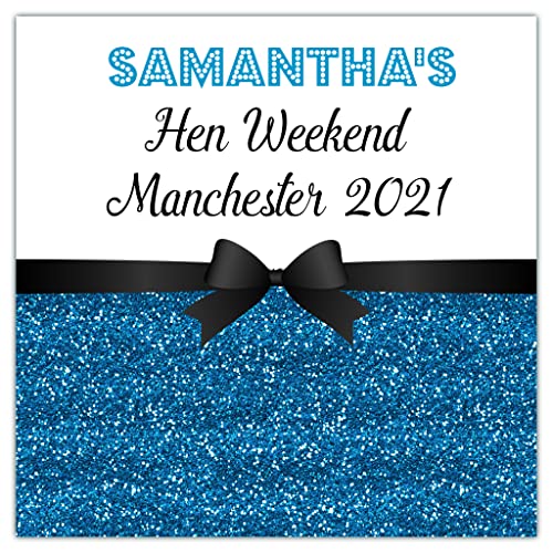 Personalised Hen Party Stickers Blue