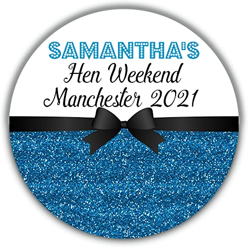 Personalised Hen Party Stickers Blue