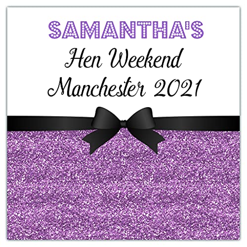 Personalised Hen Party Stickers Lilac