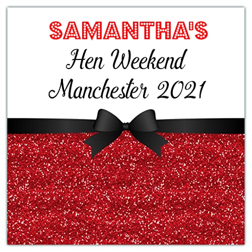 Personalised Hen Party Stickers Red