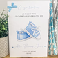 Personalised Congratulations New Baby Card For Parents Grandparents Son Grandson Boy Blue
