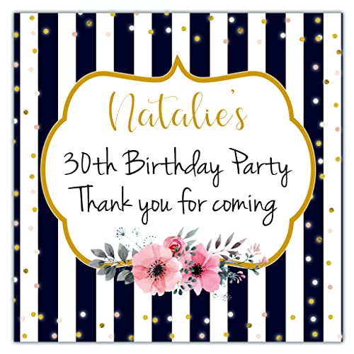 Personalised Birthday Party Stickers for Favours Party Bags Ladies Girls