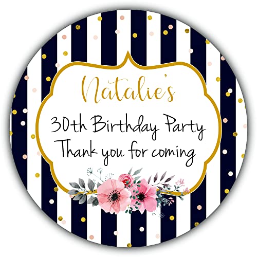 Personalised Birthday Party Stickers for Favours Party Bags Ladies Girls