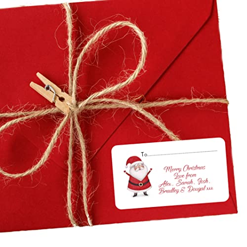 24 x Personalised Christmas Stickers for Gift Tags Name Labels Present Wrapping