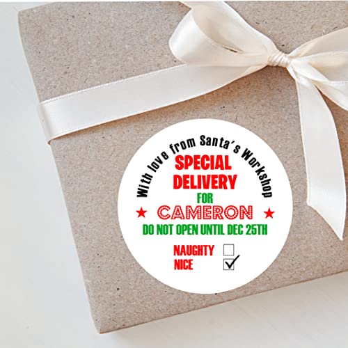 Personalised Christmas Stickers for Gift Tags Name Labels Present Wrapping