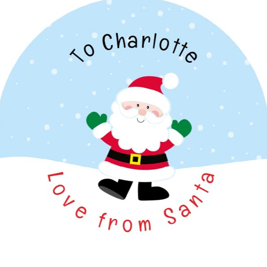 Personalised Christmas Stickers for Gift Tags Name Labels Present Wrapping Santa Claus