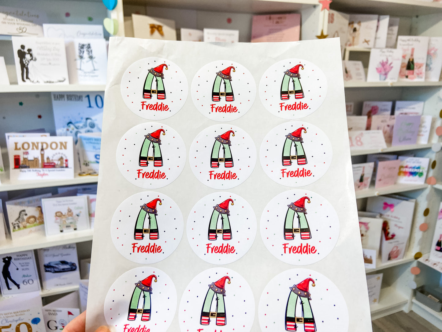 Personalised Christmas Stickers, Gift Labels, , Festive Name Stickers, Custom Present Tag, Christmas Eve Box Ideas, Santa Stocking Filler