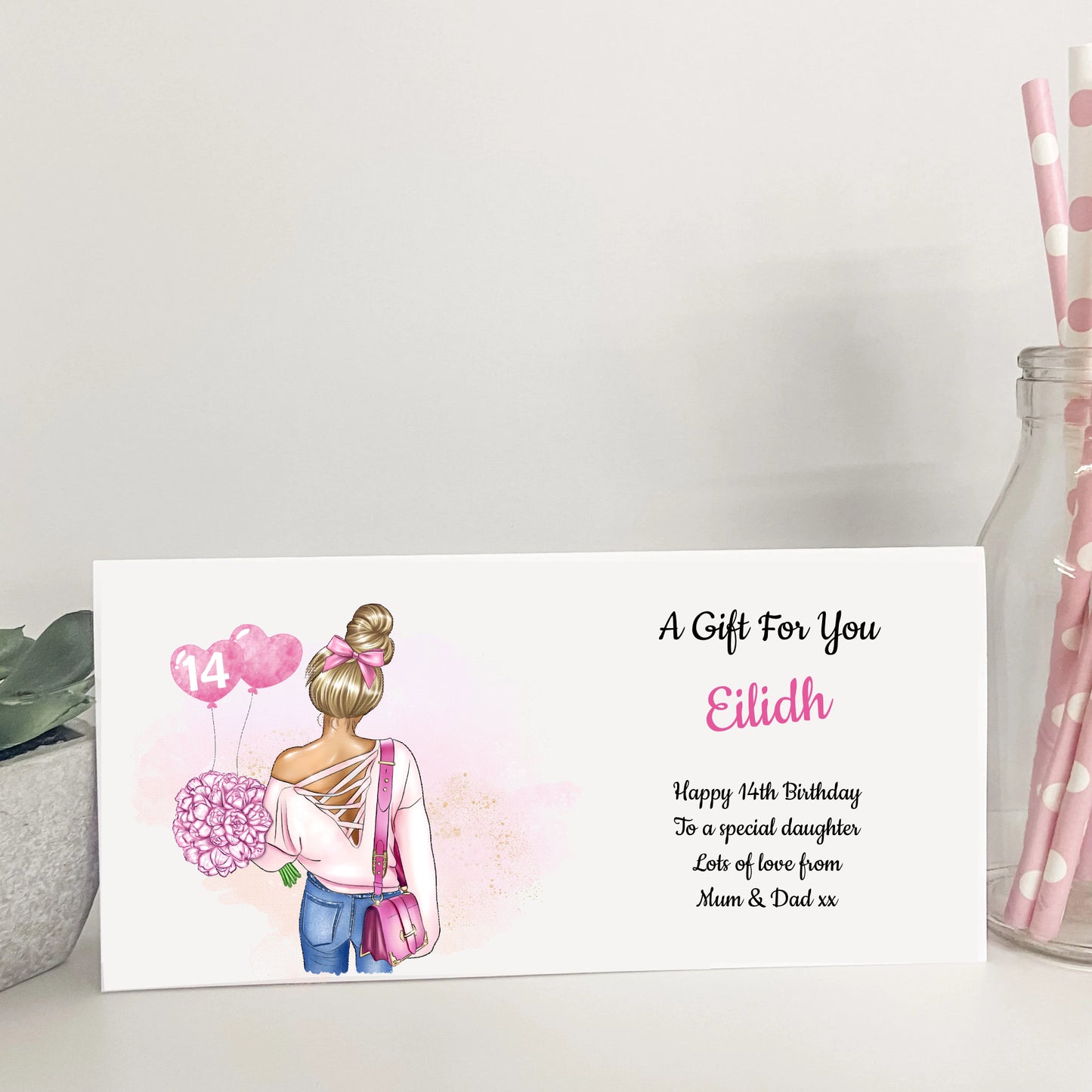 Personalised Female Teenager Girl Birthday Card
