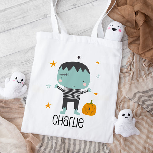 Personalised Halloween Trick or Treat Tote Bag