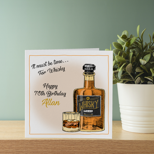 Personalised Birthday Card Whisky Lover Husband Dad Grandad Father in Law Son in Law