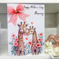 Personalised Mother's Day Card Giraffe