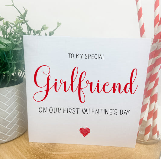Personalised Valentines Day Card Girlfriend Wife Fiancee