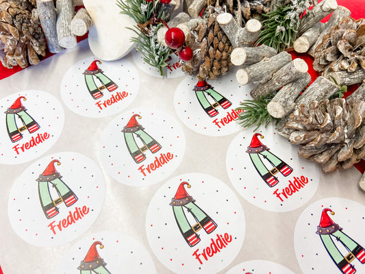 Personalised Christmas Stickers, Gift Labels, , Festive Name Stickers, Custom Present Tag, Christmas Eve Box Ideas, Santa Stocking Filler