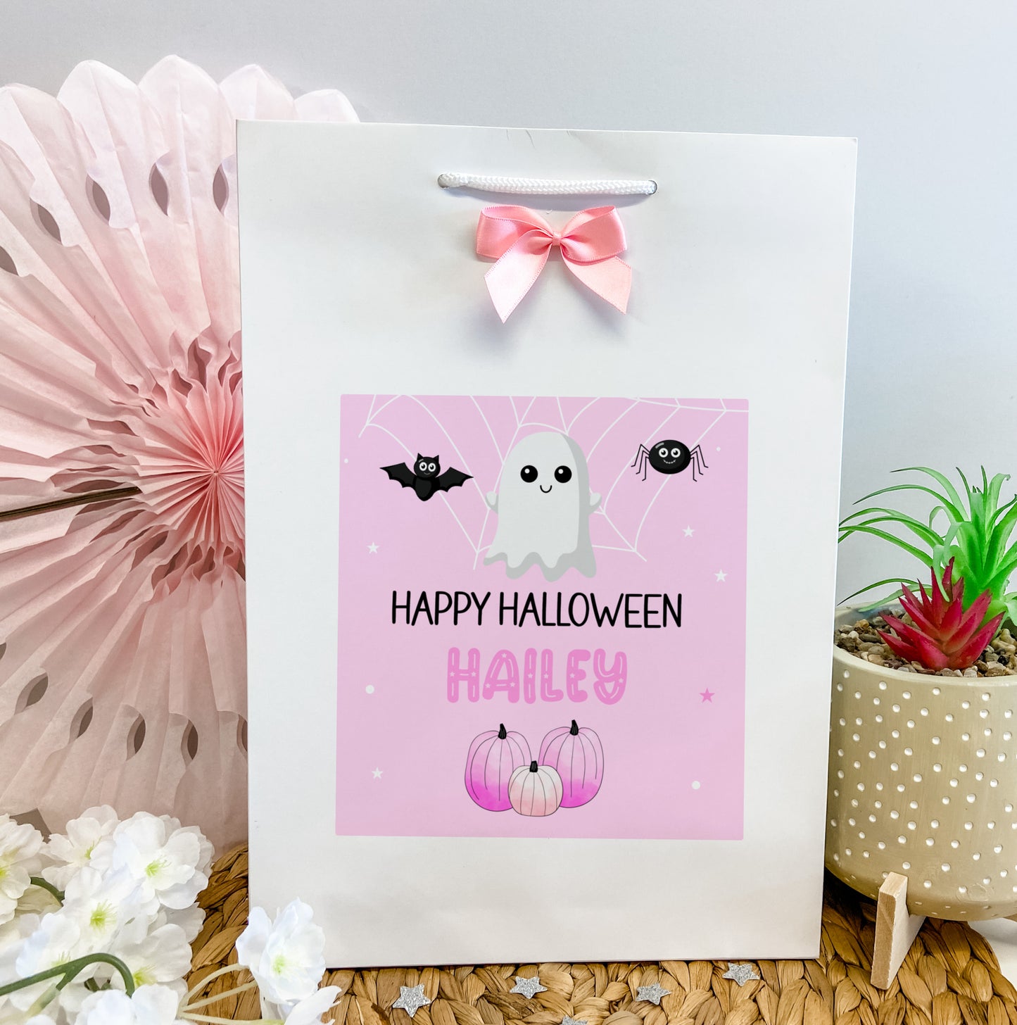 Personalised Ghost Halloween Gift Bag