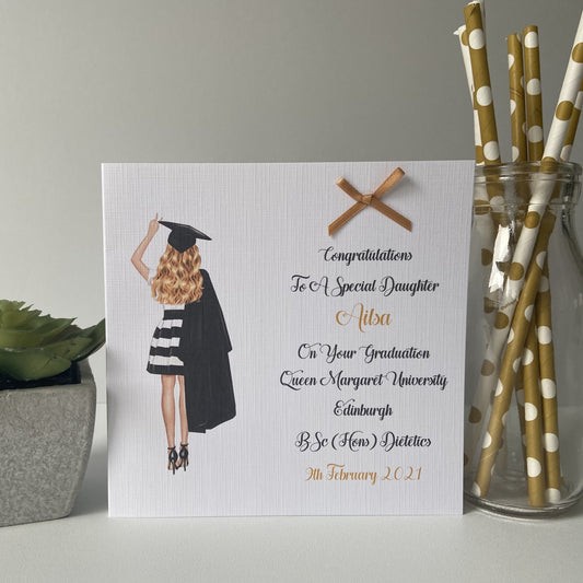 Personalised Female Congratulations on your Graduation Card Daughter Granddaughter