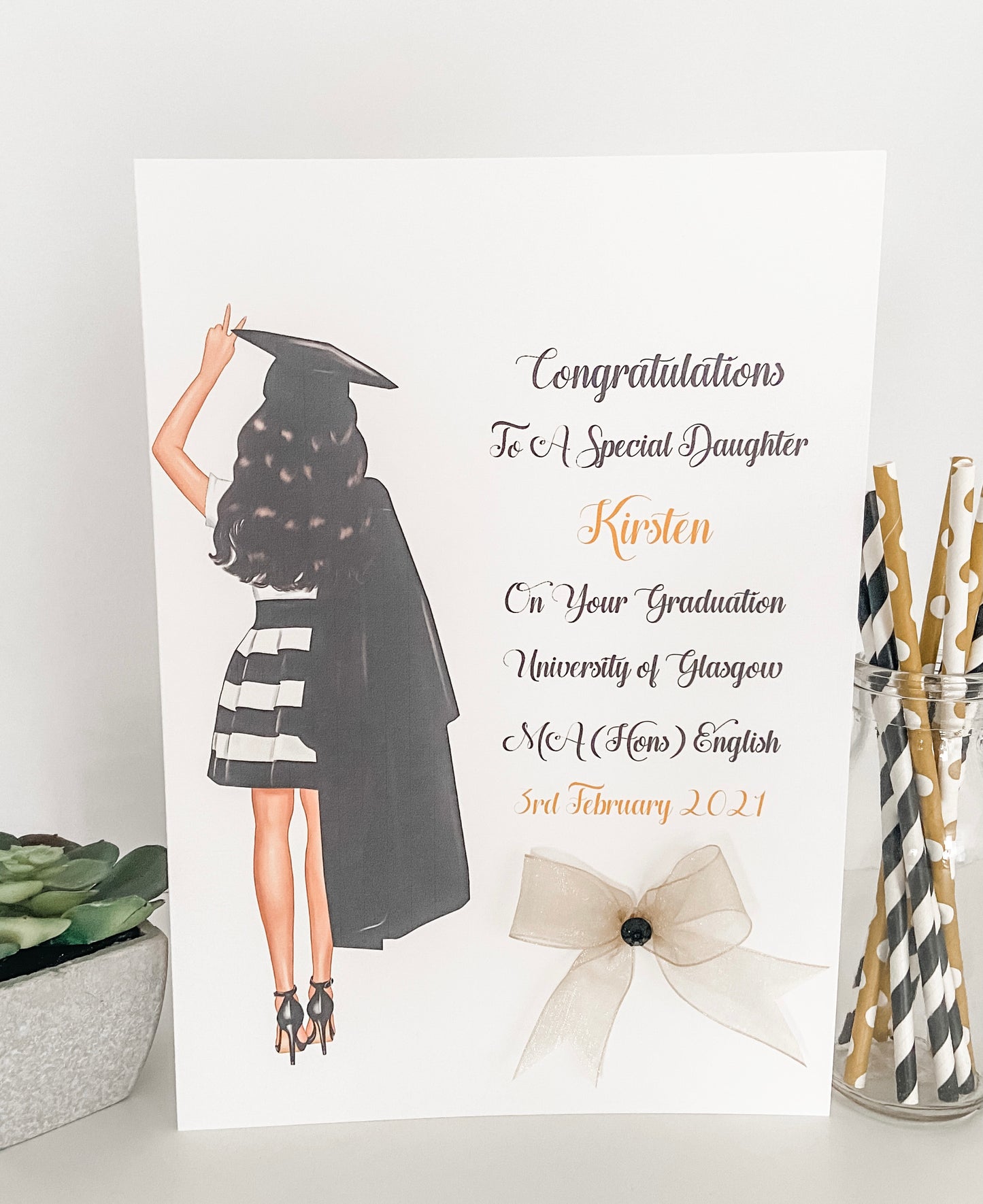 Personalised Female Congratulations on your Graduation Card