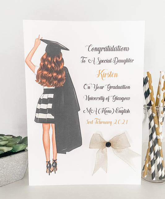 Personalised Female Congratulations on your Graduation Card