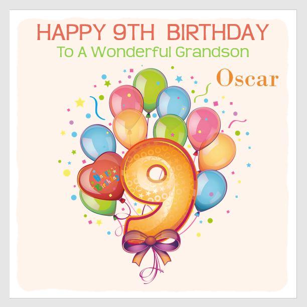 Personalised Birthday Card Age Balloons