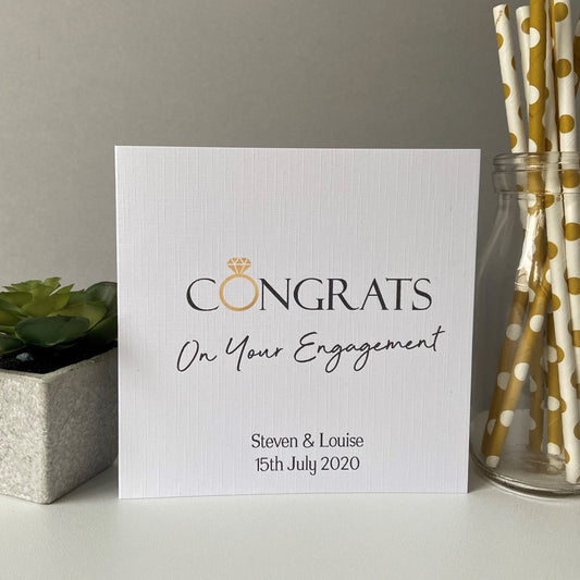 Personalised Congratulations on Your Engagement Card Congrats