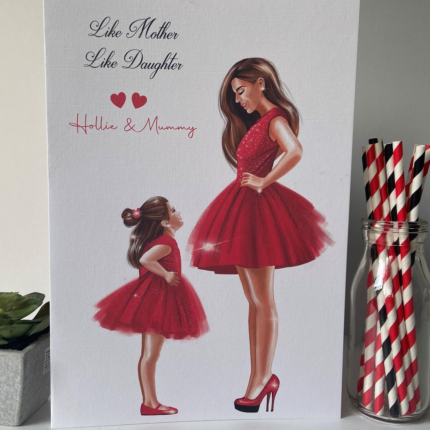 Personalised Handmade Mother's Day Card Mummy and Me