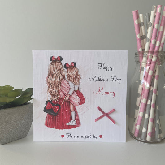 Personalised Handmade Mother's Day Card Minnie Mouse