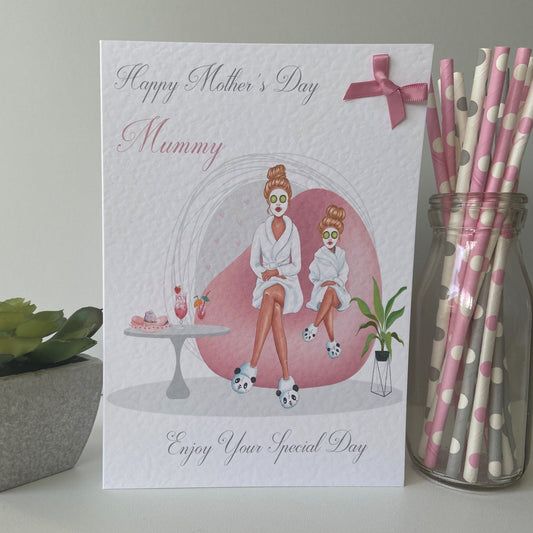 Personalised Handmade Mother's Day Card Pamper Day