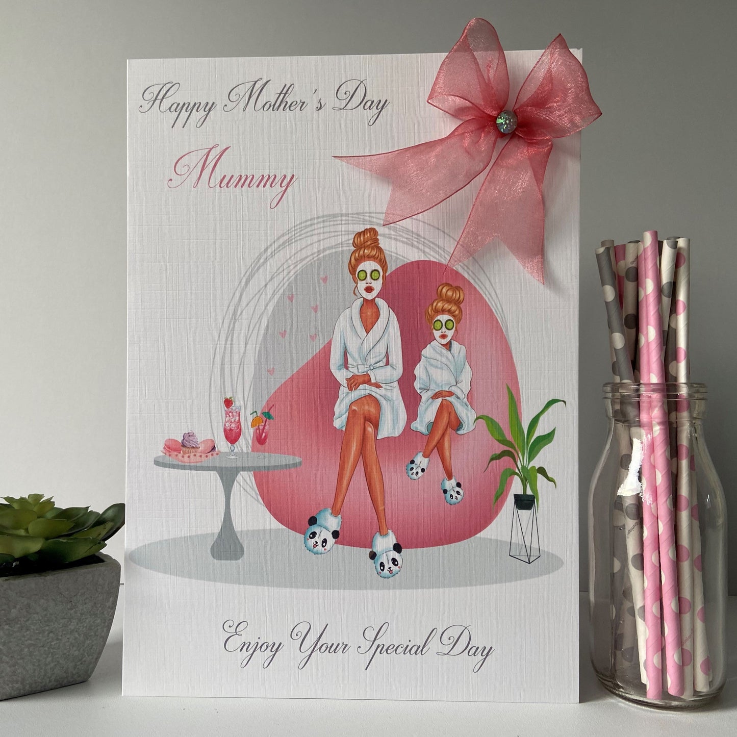 Personalised Handmade Mother's Day Card Pamper Day