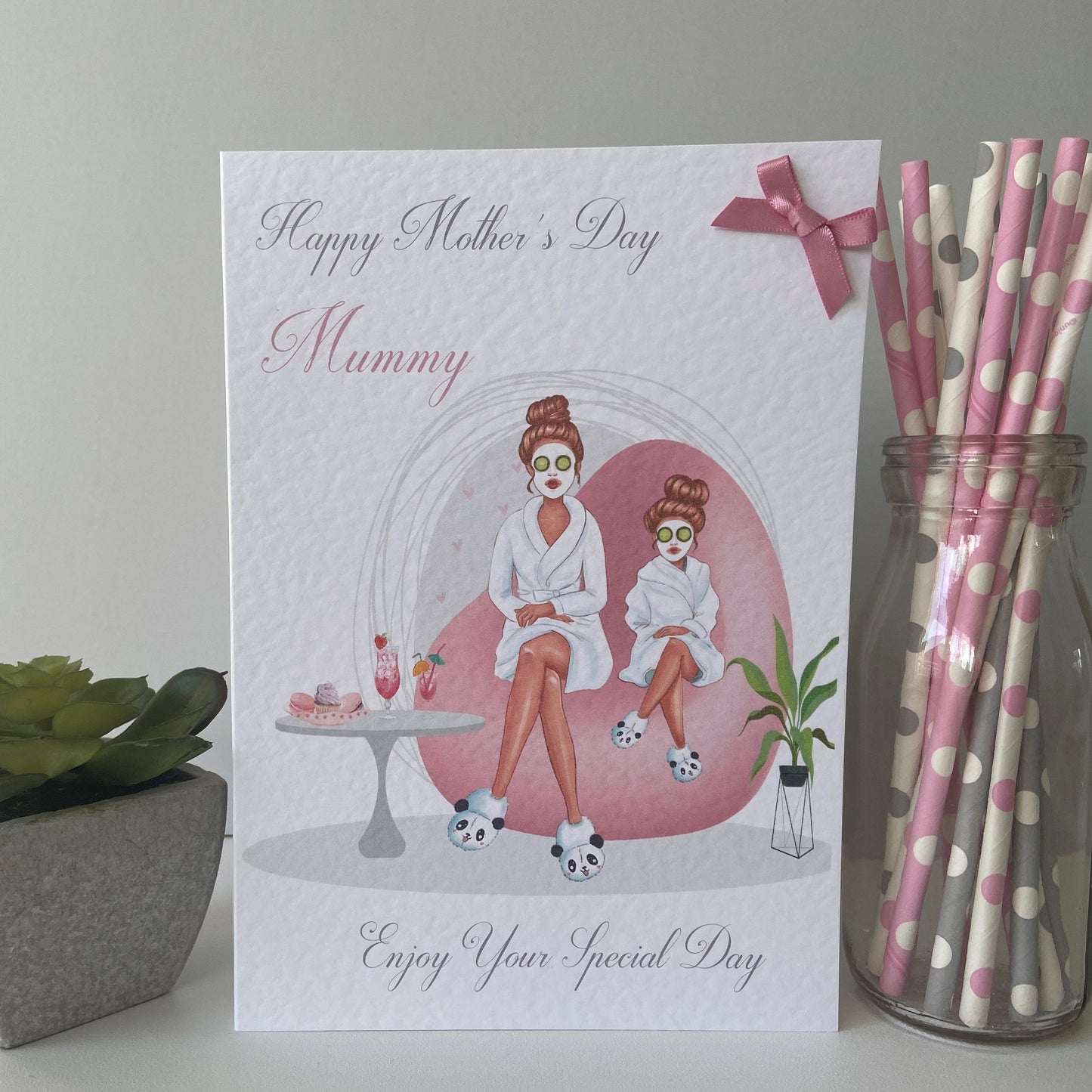 Personalised Handmade Mother's Day Card Pamper Day