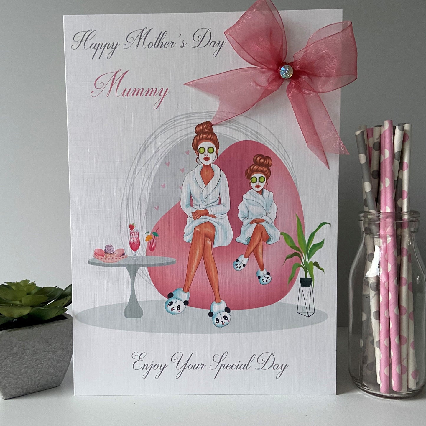 Personalised Handmade Mother's Day Card Pamper Day