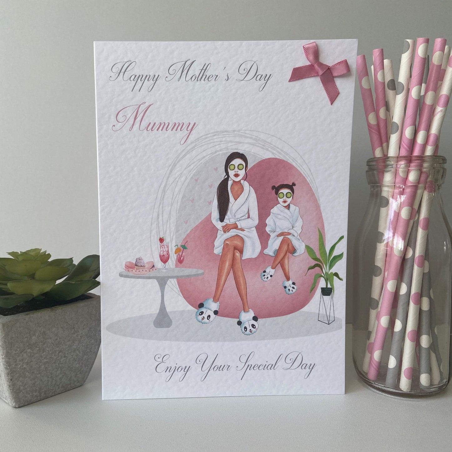 Personalised Handmade Mother's Day Card Pamper Day