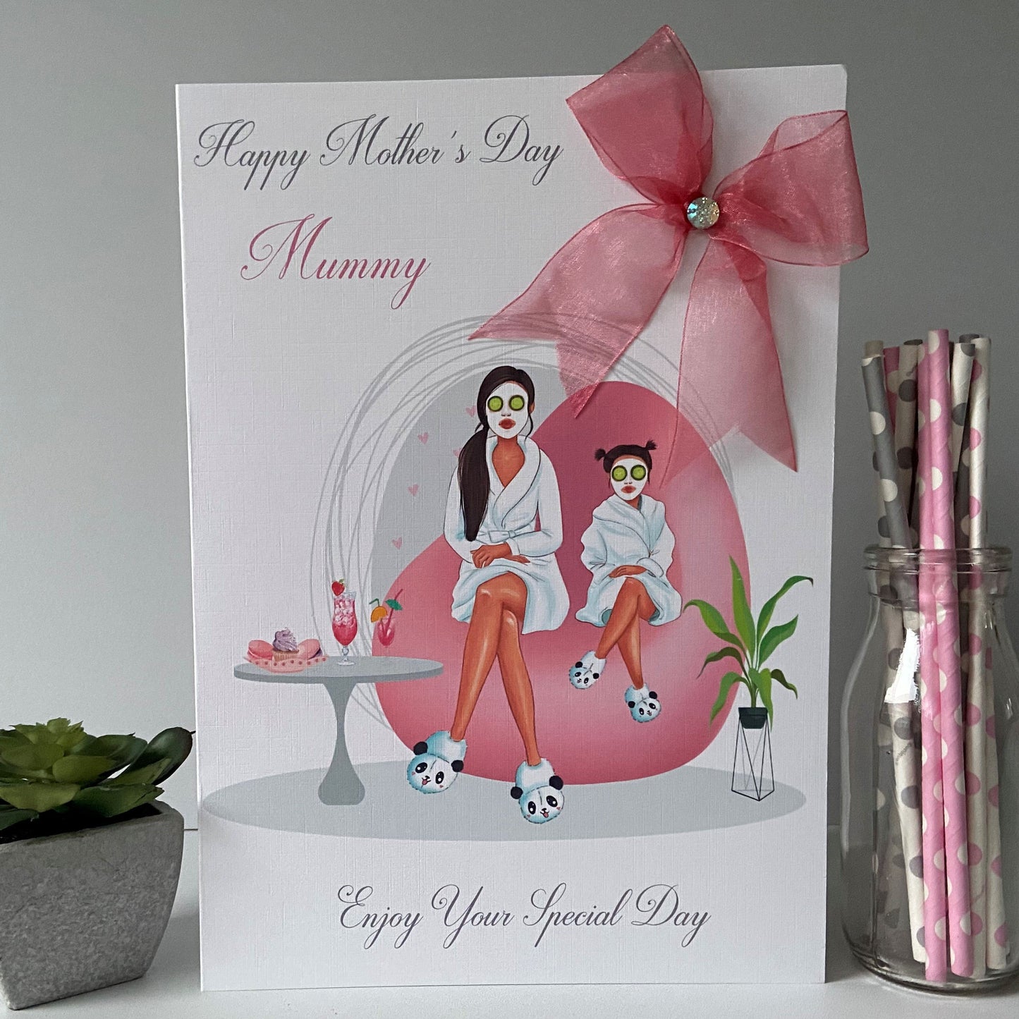 Personalised Handmade Mother's Day Card Pamper Day