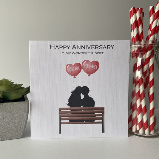 Personalised Happy Anniversary Card