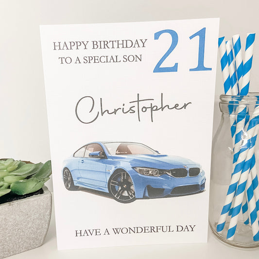 Personalised Birthday Card Sports Car