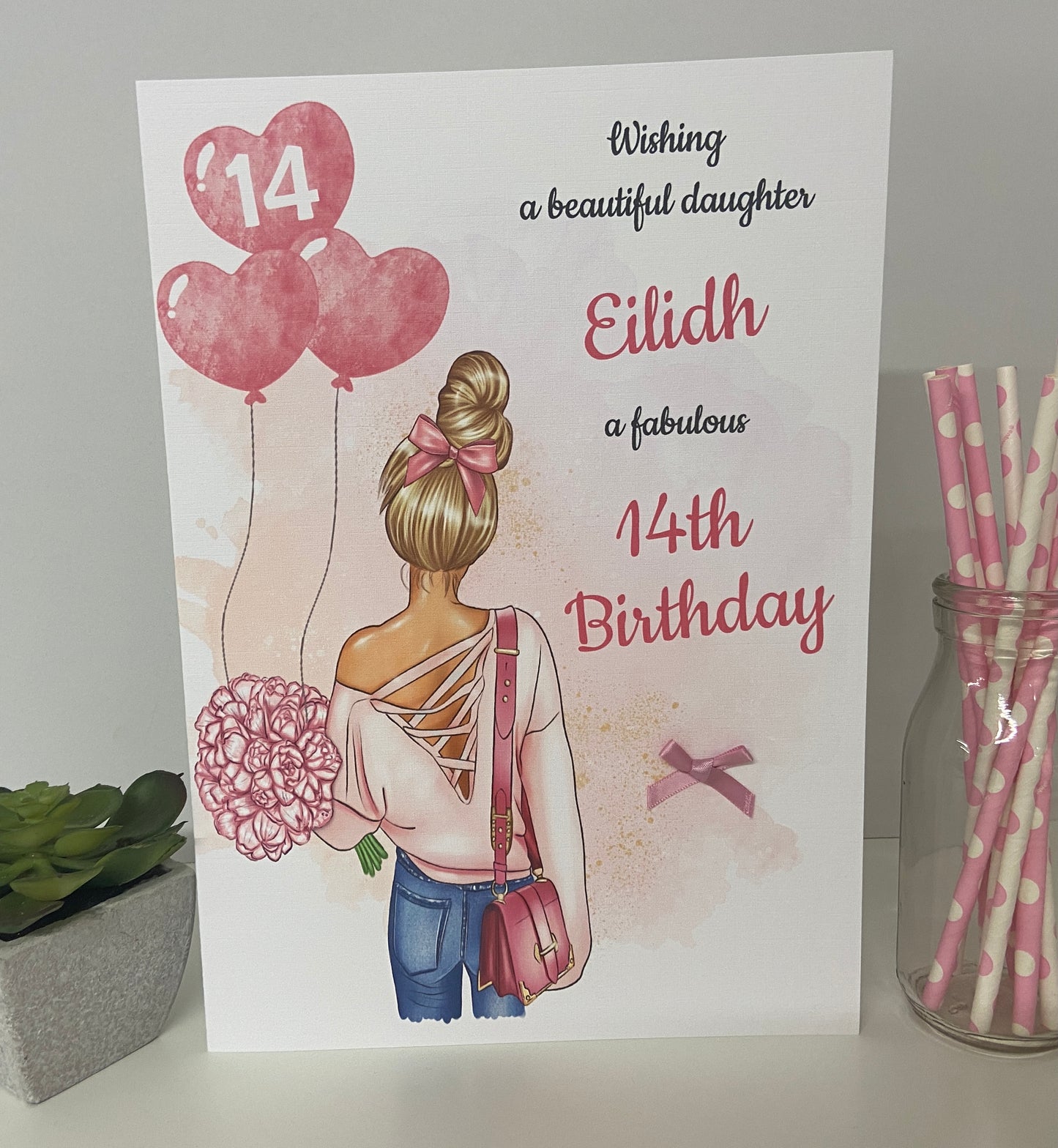 Personalised Female Teenager Girl Birthday Card