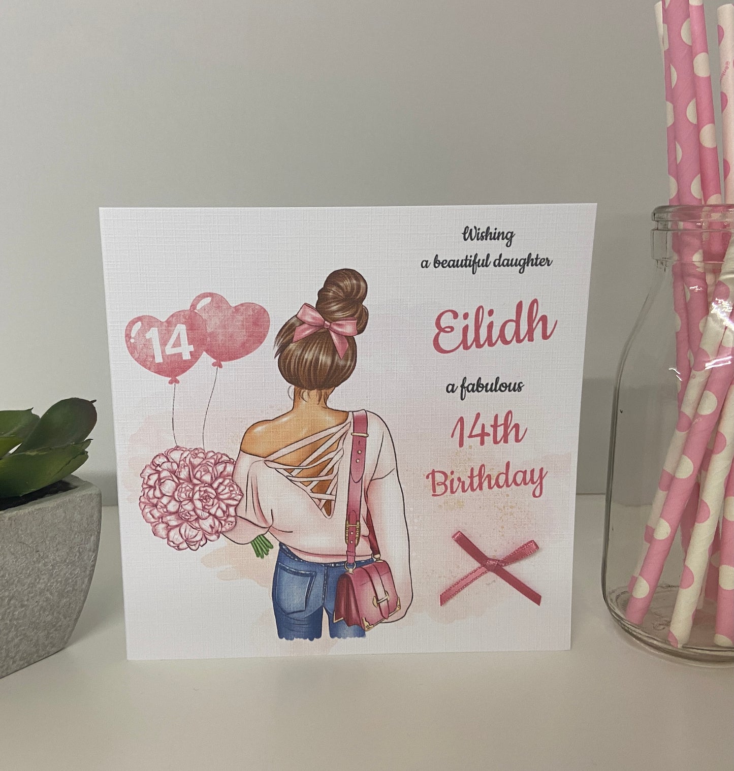 Personalised Female Teenager Girl Birthday Card