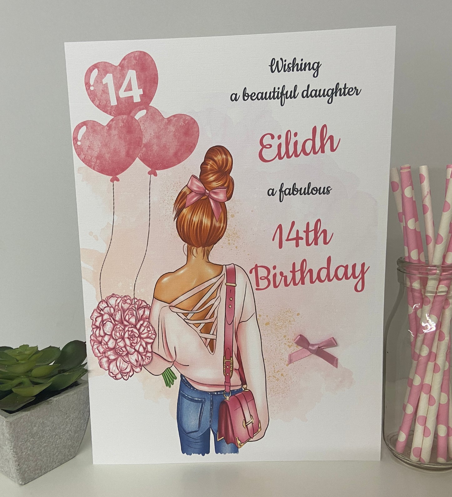 Personalised Female Teenager Girl Birthday Card