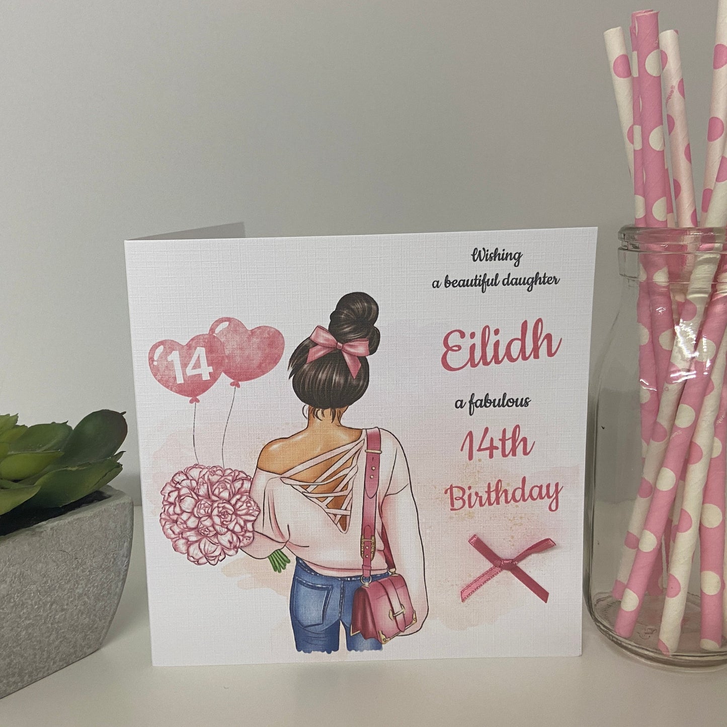 Personalised Female Teenager Girl Birthday Card